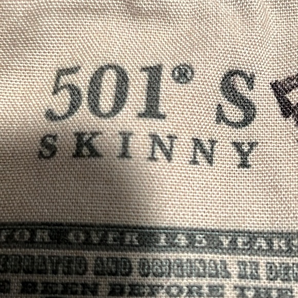 NWOT Levi’s 501 Skinny - Picture 13 of 16